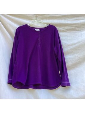Oscar de la Renta Purple Fleece business casual top